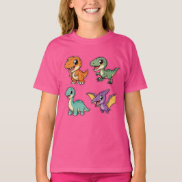 Söta Camp Cretaceous Dinosaurier Tecknad Kawaii Di T Shirt