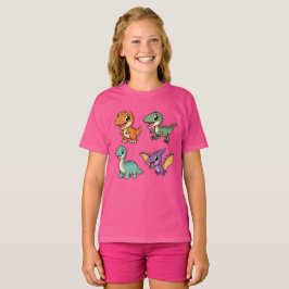 Söta Camp Cretaceous Dinosaurier Tecknad Kawaii Di T Shirt