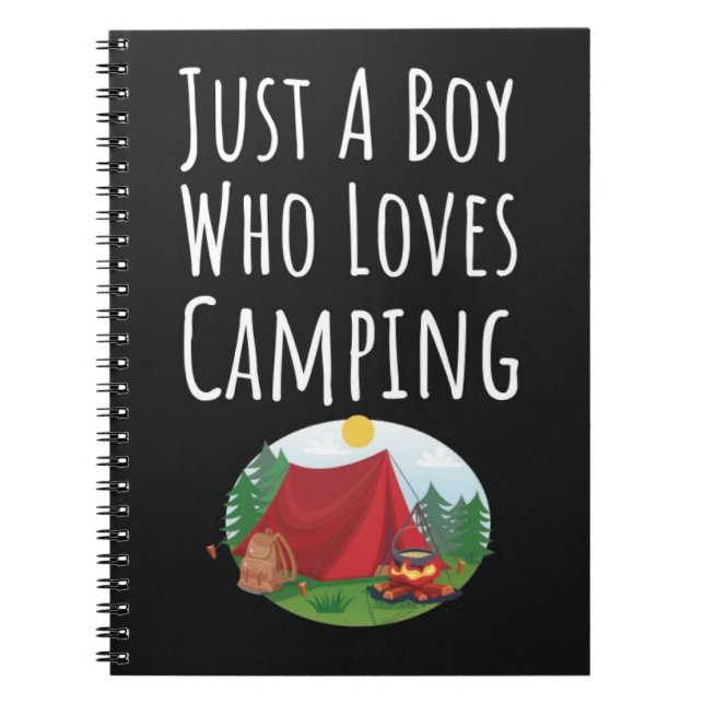 Söta campingpresenter för småpojkar Barn som älska Anteckningsbok (Framsidan)