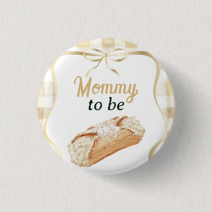 Söta Cannoli Neutral Beige Italienska Bebis Shower Knapp