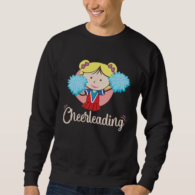 Söta Cheerleading Cheerleading Tränare Lång Ärmad Tröja (Framsida)