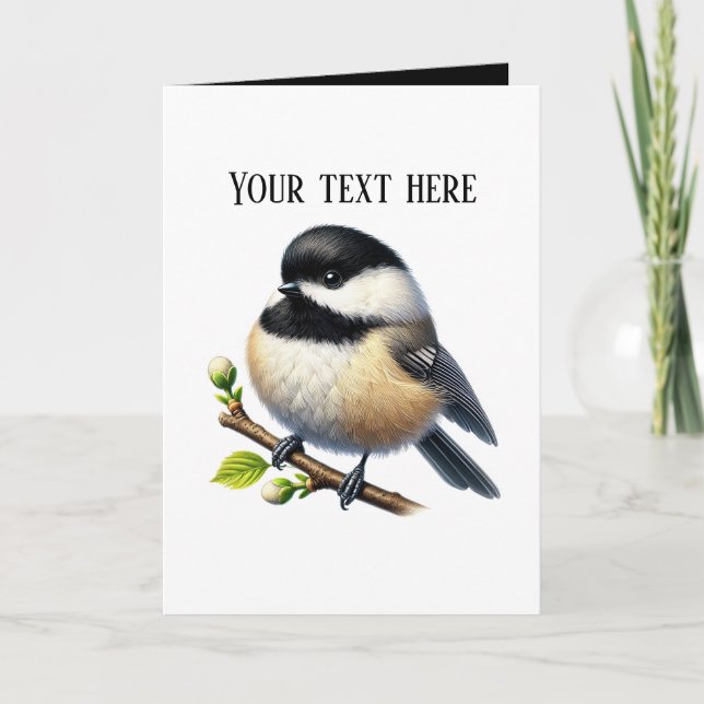 Söta Chickadee-fågelälskare Kort (Framsida)