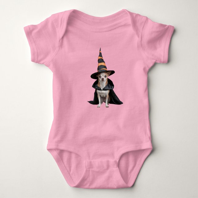 Söta Chihuahua-häxebarn T Shirt (Framsida)