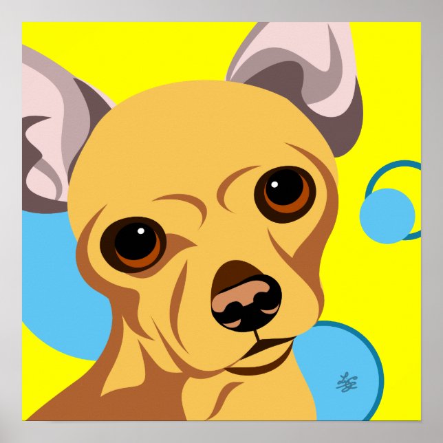 Söta Chihuahua-poster Poster (Framsidan)