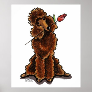 Söta Chocolate Pudel Valentineser Poster