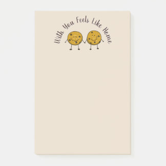 Söta chokladkaksvänner Känns som hemma Post-it Block