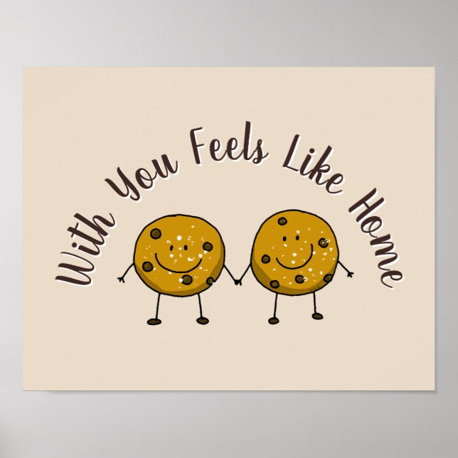 Söta chokladkaksvänner Känns som hemma Poster (Framsidan)