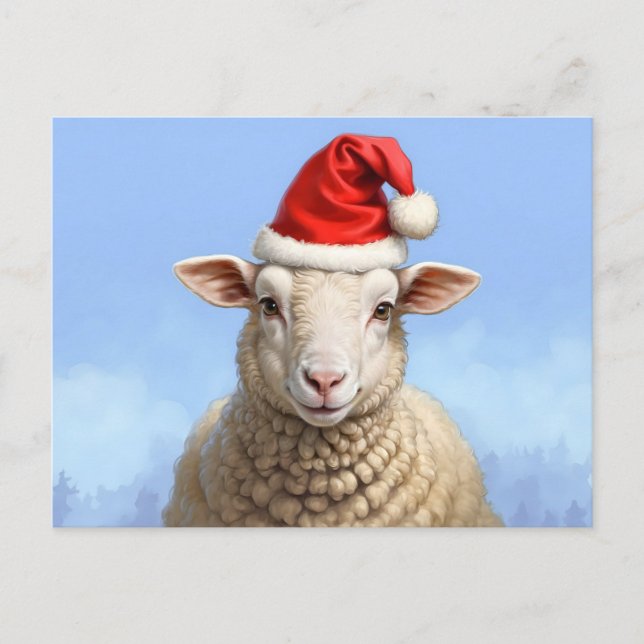 Söta christmas-får vykort (Framsida)