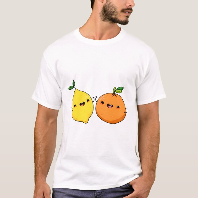 Söta Citrusfrukter T Shirt (Framsida)