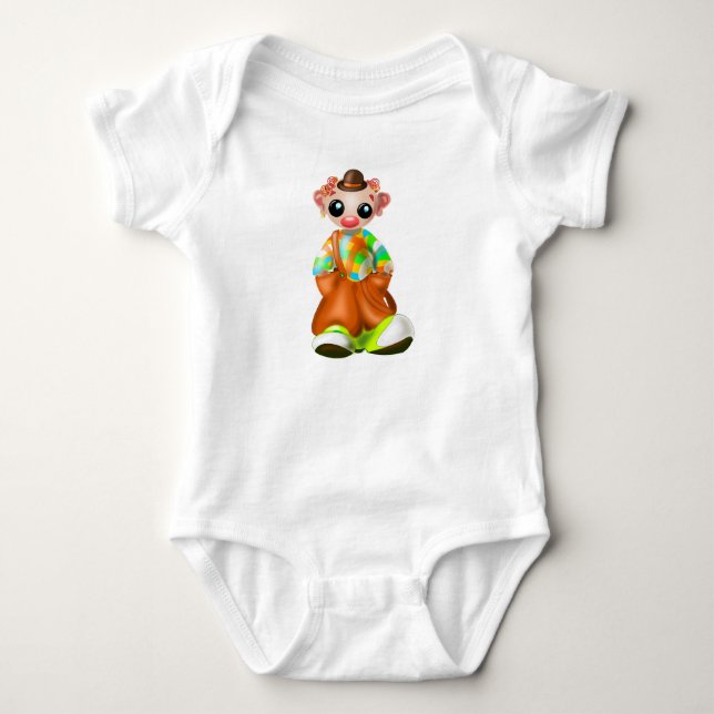 Söta Clownbaby-bodys Tee Shirt (Framsida)