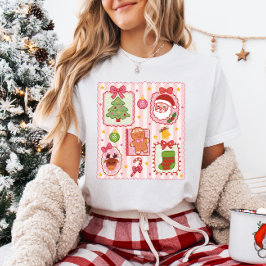 Söta Coquette Flickiga Ramar Jul T Shirt