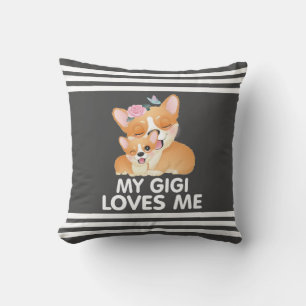 Söta Corgi Hundar - Min Gigi Älskar Mig Kudde