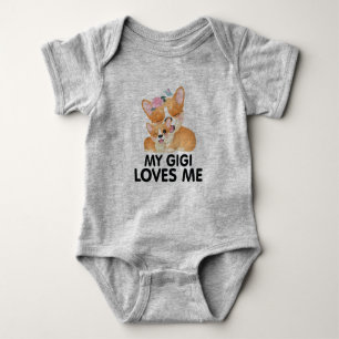 Söta Corgi Hundar - Min Gigi Älskar Mig T Shirt