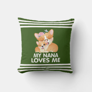 Söta Corgi Hundar - Min Mormor Älskar Mig Kudde