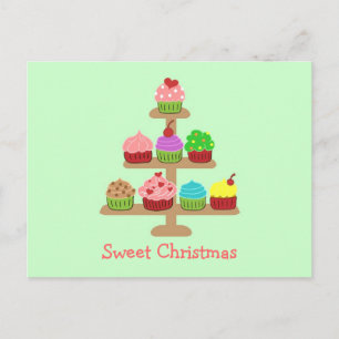 Söta Cupcakes Julkort Helg Vykort