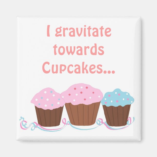 Söta Cupcakes Med Text Magnet (Framsidan)