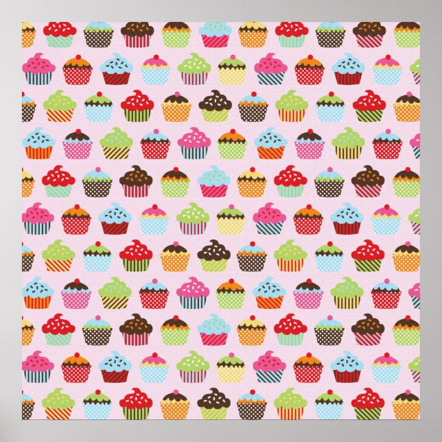 Söta Cupcakes Poster (Framsidan)