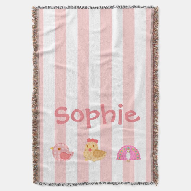 Söta Cute Birds Filt (Framsidan Vertikal)