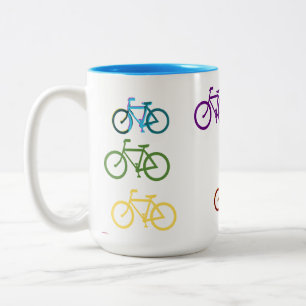 Söta cyklar Två-Tonad mugg