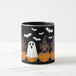 Söta Dachshunds Halloween-fest Mugg
