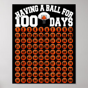Söta dagar dag skola basket skola 100 100:e poster