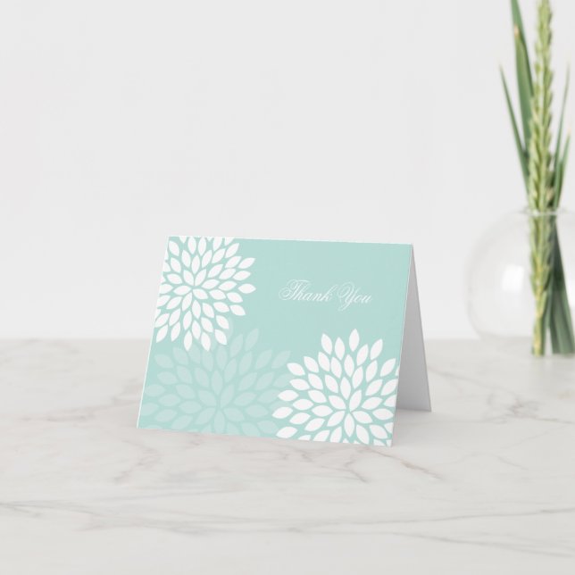Söta Dahlias Bröllop Tack Kort (Framsida)