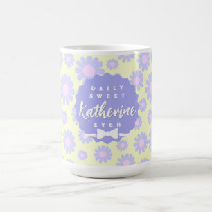 Söta Daisy Baby Gult Lila Rosa Mugg