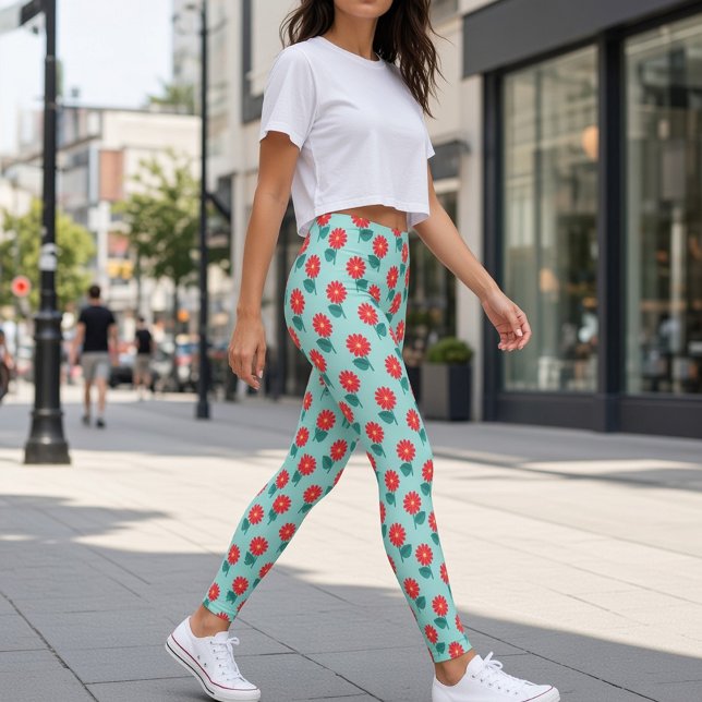 Söta Daisy-mönstrade Leggings (Skapare uppladdad)