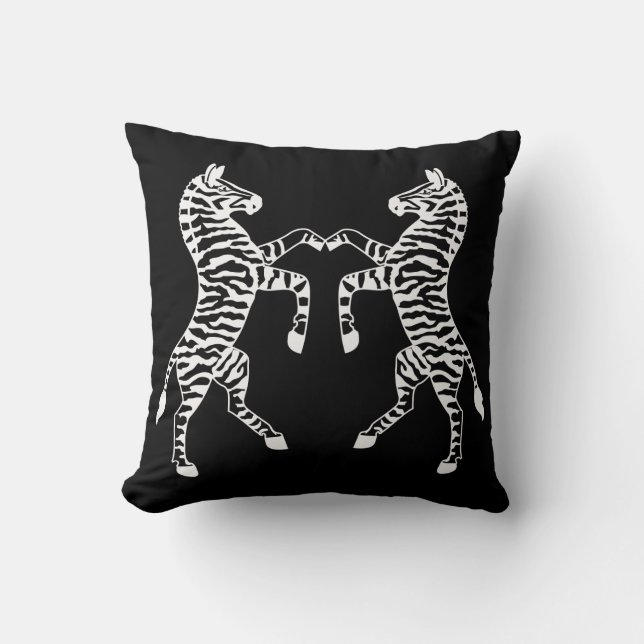 Söta dansande zebror kastkudde kudde (Framsida)
