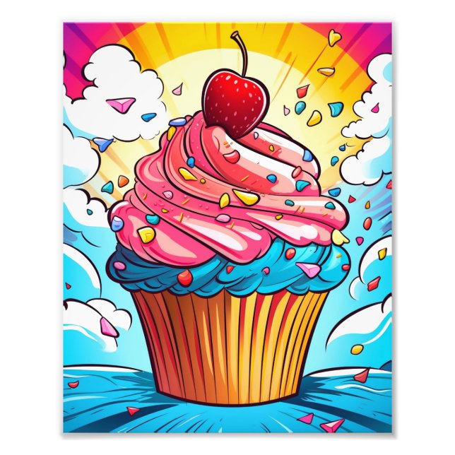 Söta Desserts Fototryck (Framsidan)