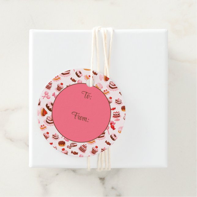Söta Desserts Gåvor Etiketter (På plats)