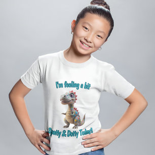 Söta Dino-Mite-prickar Färgglada dinosaurie-barn P T Shirt