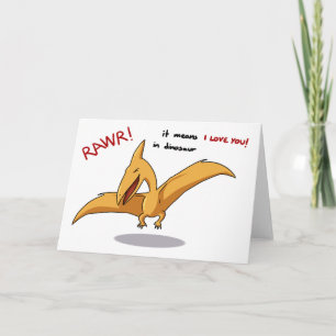 Söta dinosaur rawi elaken I kärlek du Kort