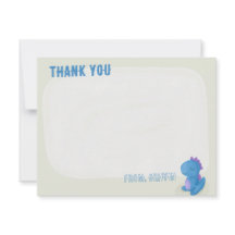 Söta dinosaurie födelsedags tack-kort