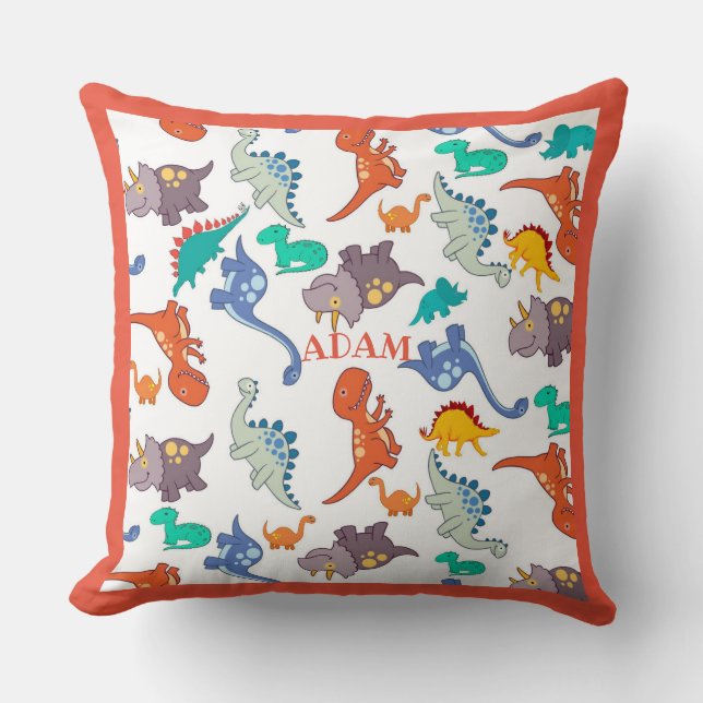 Söta dinosaurier buggy kudde (Framsida)