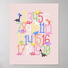 Söta dinosaurier för pojkar 1-20 Barns nummer Barn