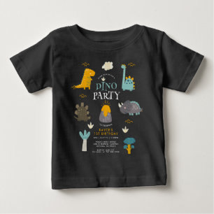 Söta dinosaurier pojkens första födelsedagsfest t shirt
