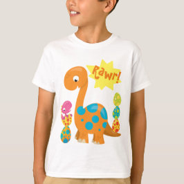 Söta dinosaurier Rawr! Rolig balansering av färgad T Shirt