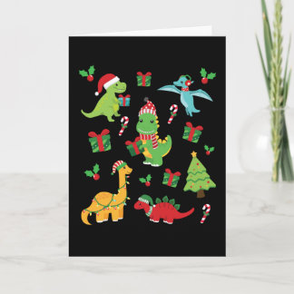 Söta dinosaurier T-Rex julmatchande familj Kort