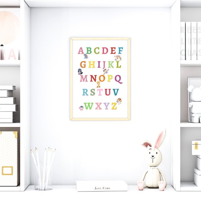 Söta Djur Alfabetet Baby Nursery Affisch (Skapare uppladdad)