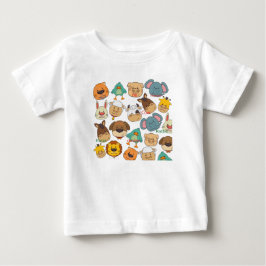 Söta djur gård vit  t shirt