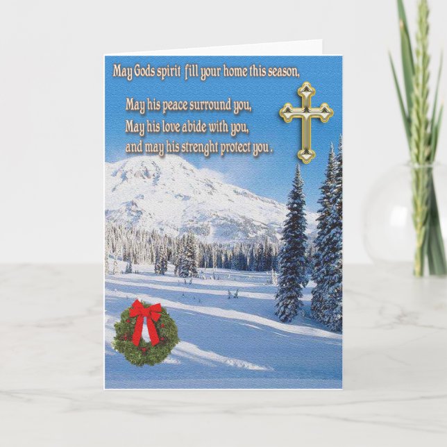 Söta djur jul helgkort (Framsida)