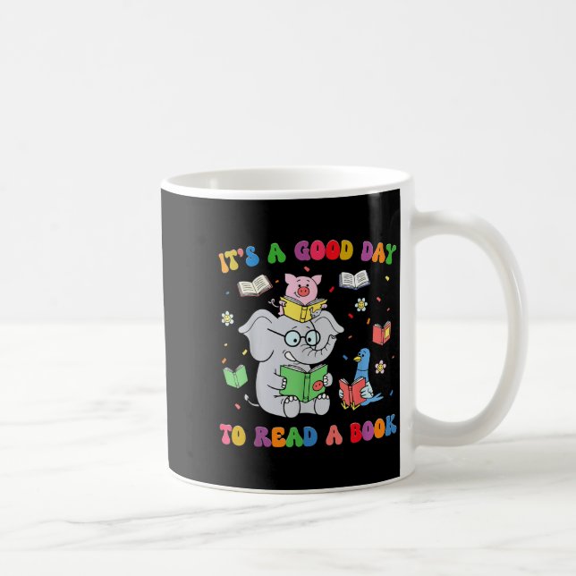 Söta djur läser bok lärare studenter barn bok kaffemugg (Höger)