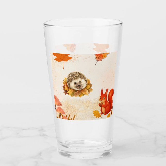Söta djur på glas. glaskopp (Framsida)