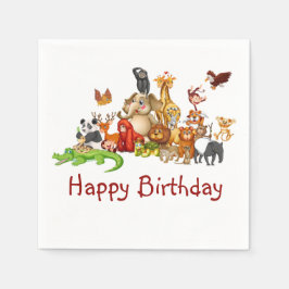 Söta djur pappersservett