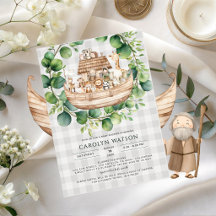 Söta djur Rutigt Noaks ark Baby Shower