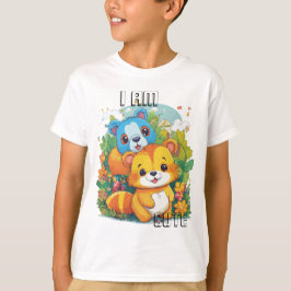 Söta djur serieillustration jag är söt t shirt