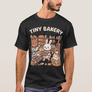 Söta djur som bakar cupcakes och bröd t shirt