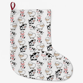 söta djur stor julstrumpa