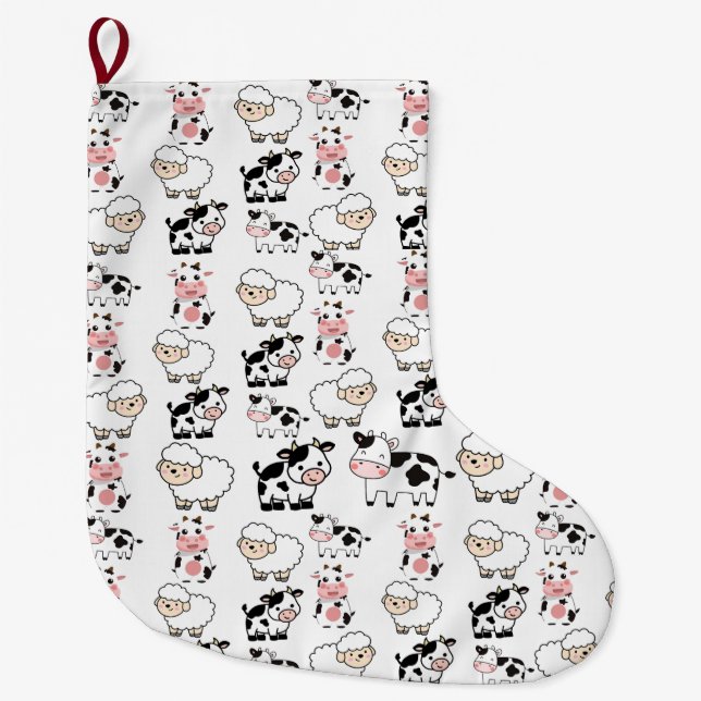 söta djur stor julstrumpa (Framsidan)